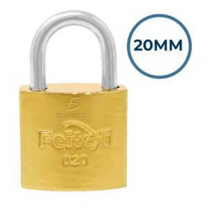 Candado de Hierro Gancho Corto Dorado 20mm
