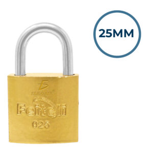 Candado de Hierro Gancho Corto Dorado 25mm