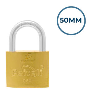 Candado de Hierro Gancho Corto Dorado 50mm