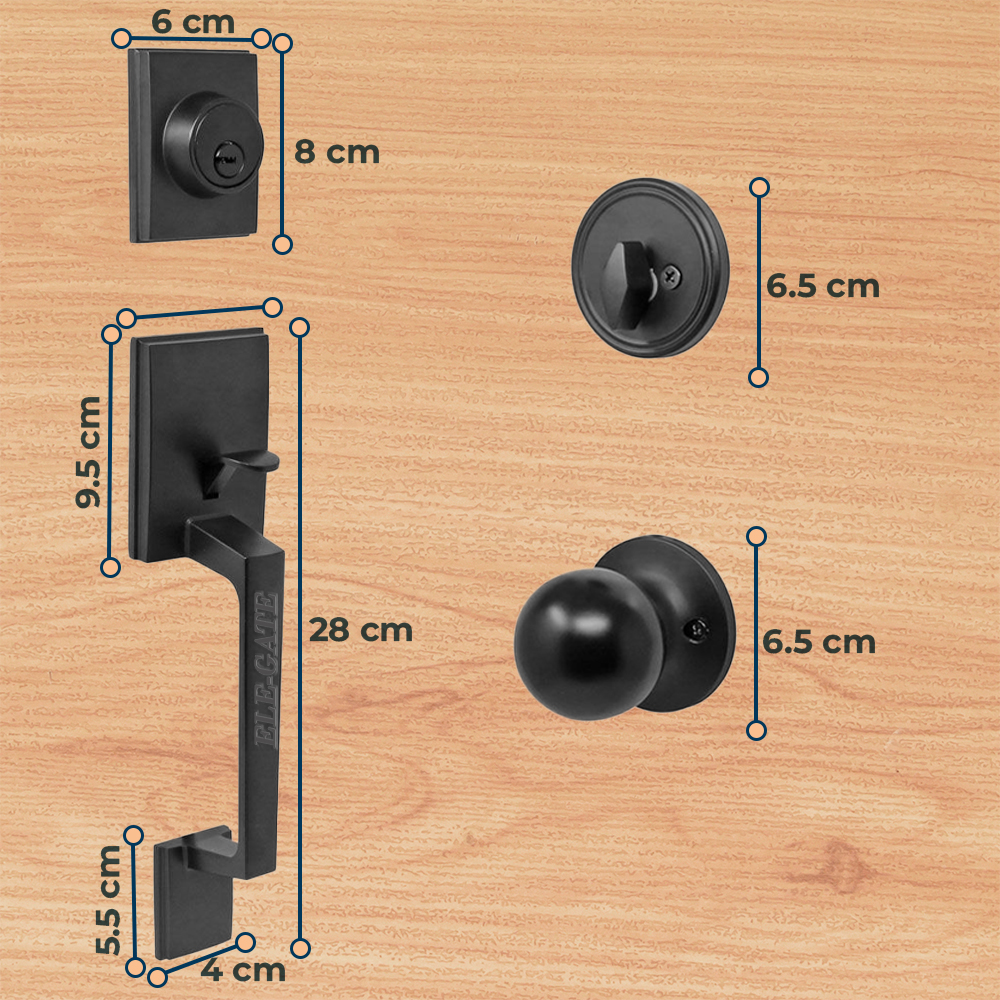 Cerradura para Entrada Principal Níquel Gris - Image 4