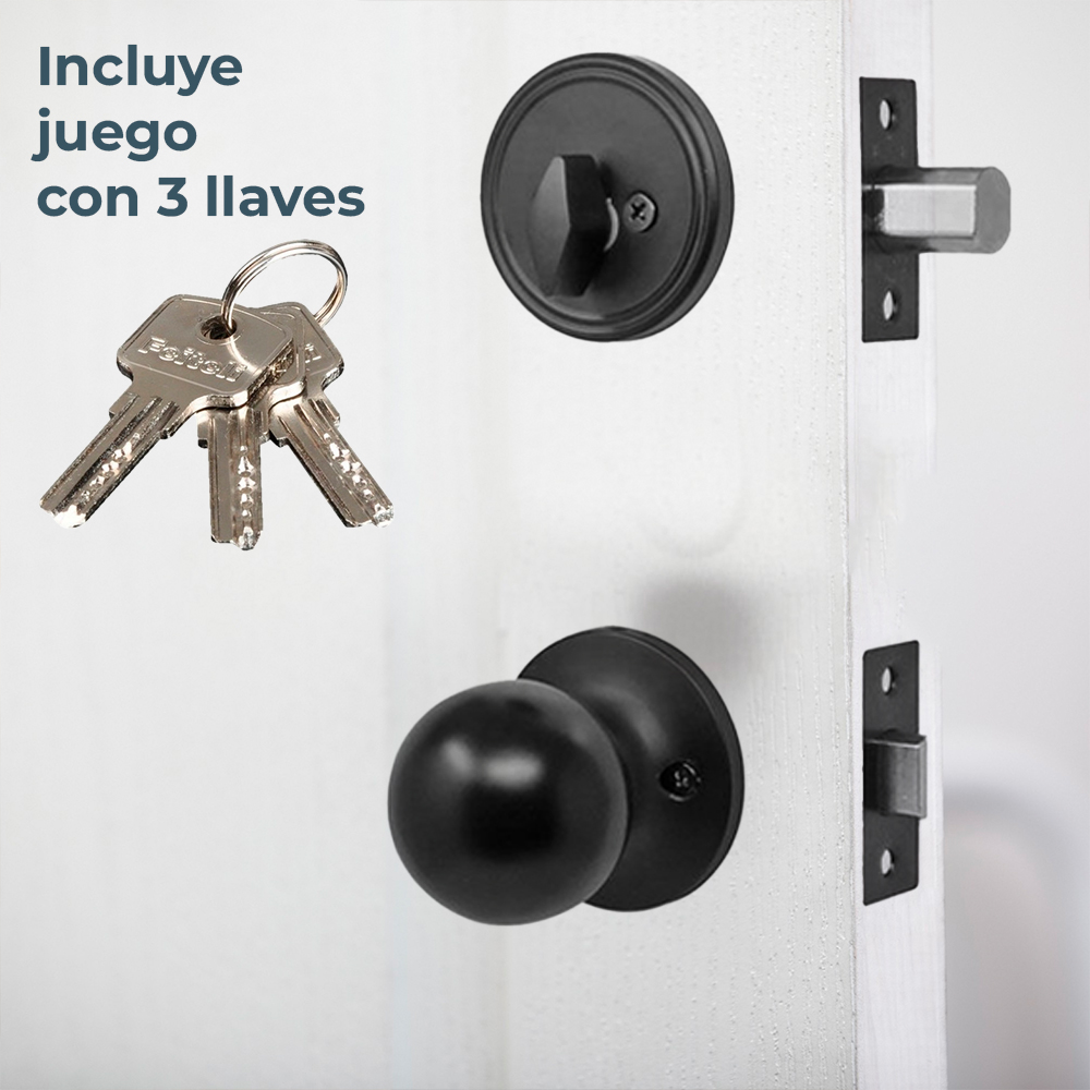 Cerradura para Entrada Principal Níquel Gris - Image 3