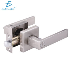 Cerradura de Manija Cuadrada Nickel Satinado para Baño