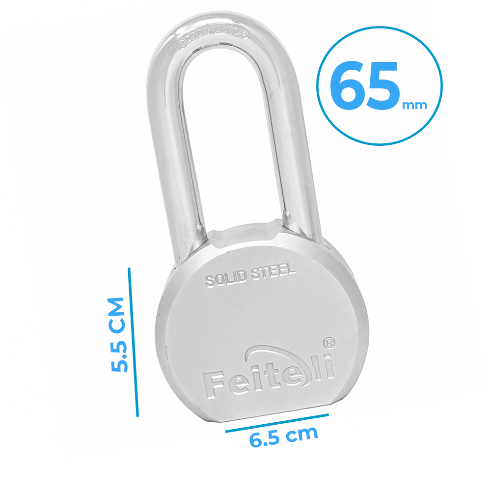 Candado de Seguridad de 65 mm en Aleación de Boro con Gancho Largó - Image 3