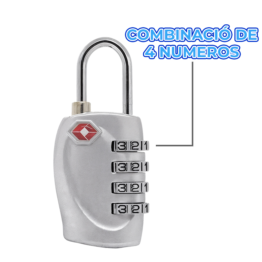 Candado de Seguridad TSA de 4 Dígitos para Equipaje de Viaje - Image 2