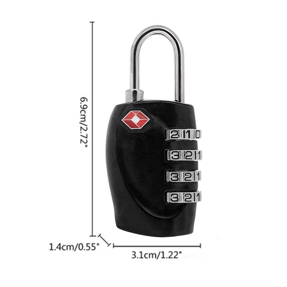Candado de seguridad de 4 Dígitos para equipaje de viaje certificación TSA - Image 3