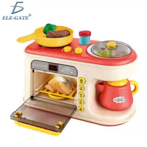 Cocina de Juguete con Luz, Sonido y Música – Set de 47 Piezas con Accesorios, Frutas, Verduras, Carnes y Utensilios