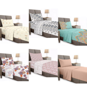 Juego de Sábanas de Micro Fibra con Estampados en Tendencia