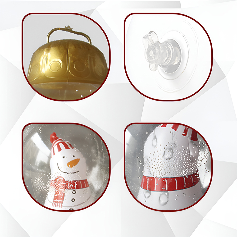 Esfera de Navidad Inflable Trasparente con Nieve Luz Led RGB - Image 2