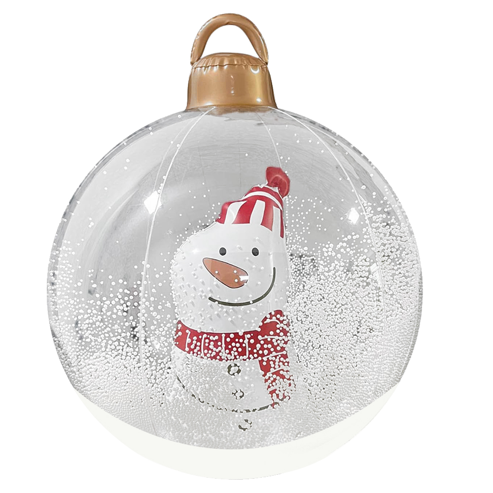 Esfera de Navidad Inflable Trasparente con Nieve Luz Led RGB - Image 5