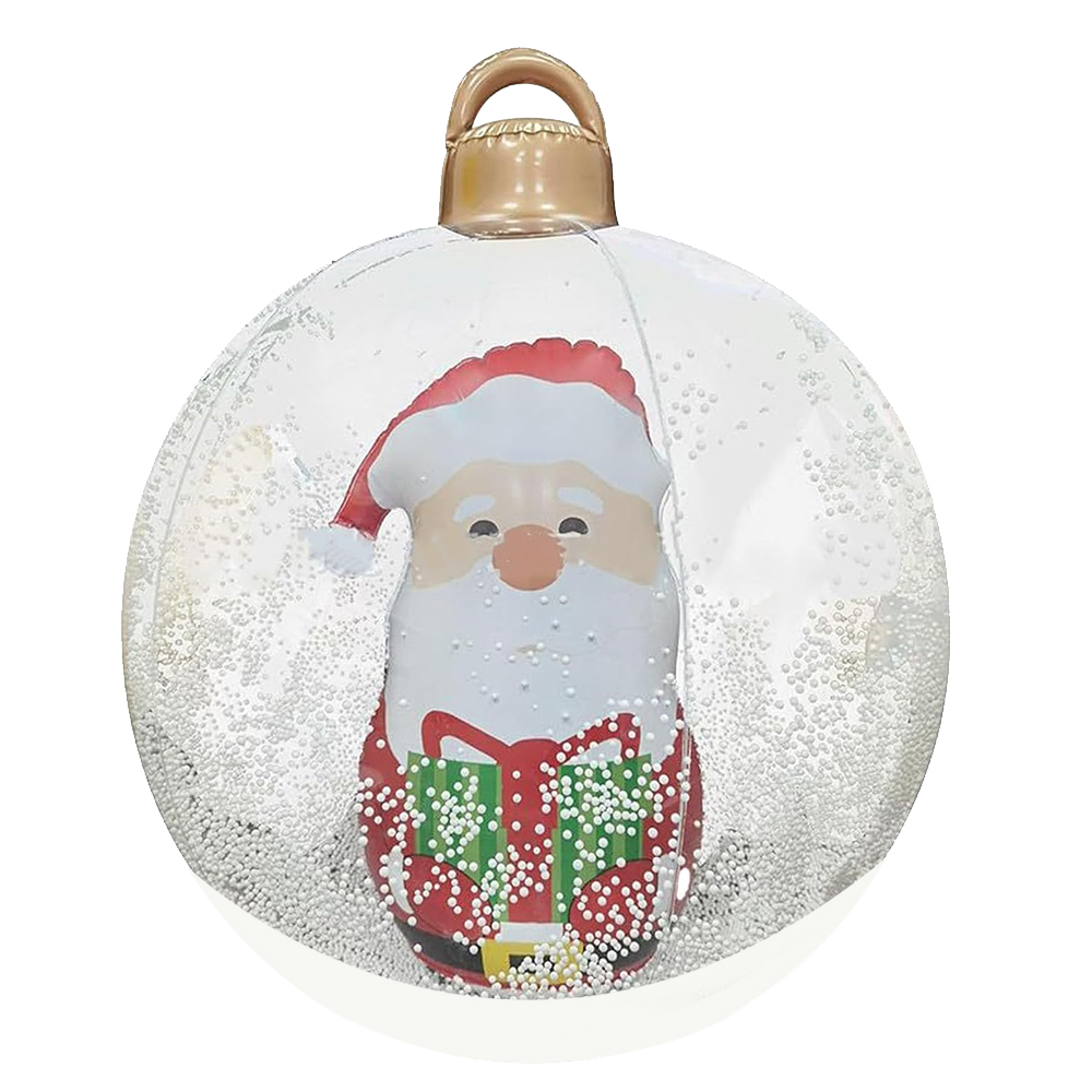 Esfera de Navidad Inflable Trasparente con Nieve Luz Led RGB - Image 3
