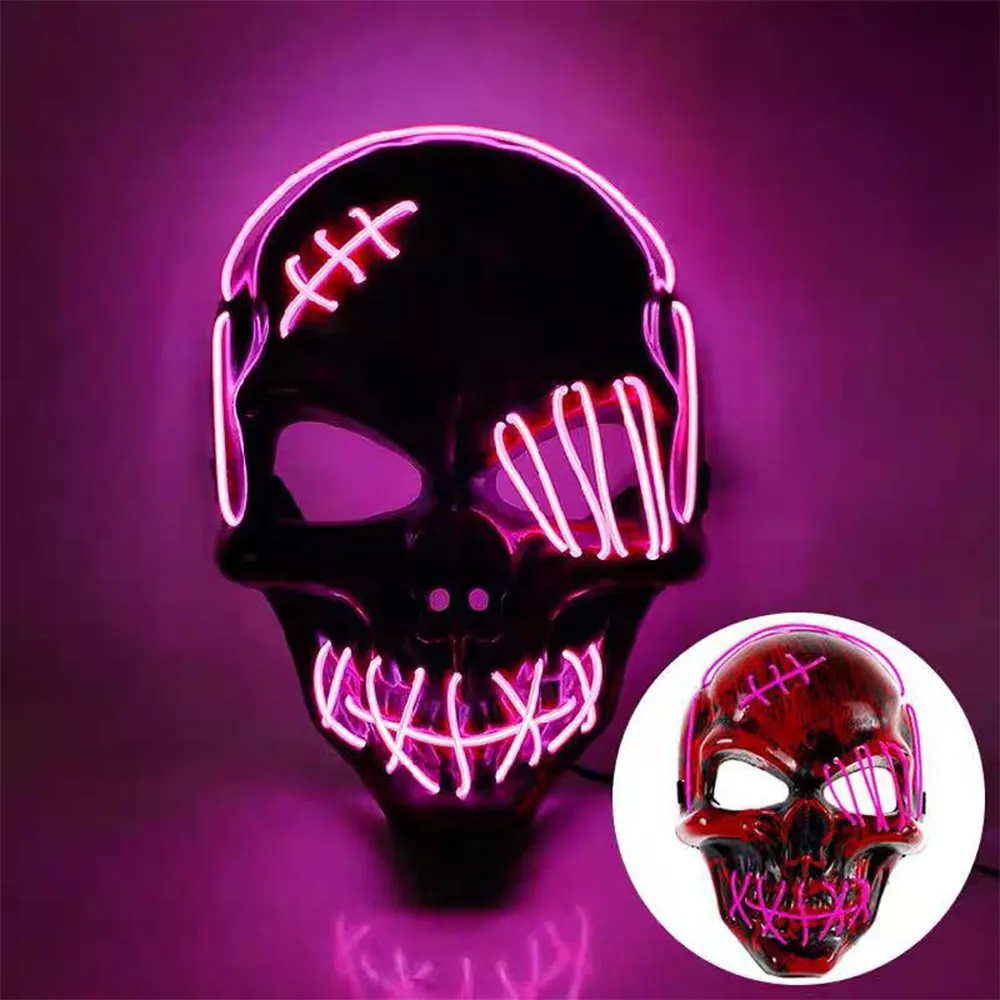 Máscara de Calavera con Luz Neón Super Brillante - Imagen 3