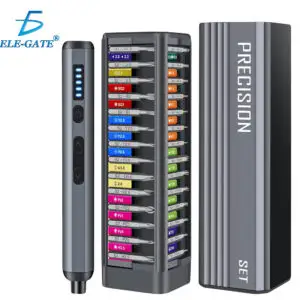 Desarmador de Precisión Automático con Batería Recargable 230 RPM – Kit 52 Puntas Magnéticas