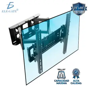 Soporte para TV 23 a 65 Pulgadas | Brazo Doble de Acero Reforzado | Inclinable y Giratorio 120°