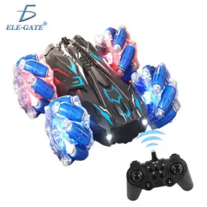 Coche de Acrobacias RC con Control, Luces LED, Música y Efecto de Humo