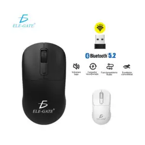 Mouse Inalámbrico Dual Bluetooth y 2.4GHz Silencioso Ergonómico Recargable DPI 1600