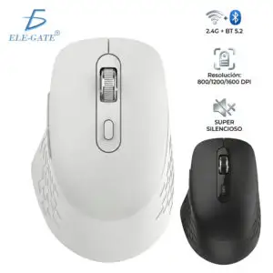 Mouse Inalámbrico Blanco y Negro Super silencioso