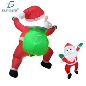 Santa Claus Inflable con Luz LED y Ventilador USB