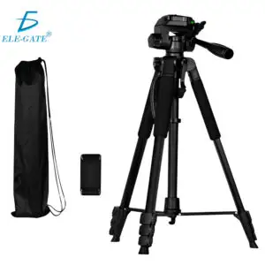 Tripie para Cámara y Celular 53–180 cm con Cabezal Panorámico 360°, Placa de Liberación Rápida 1/4”