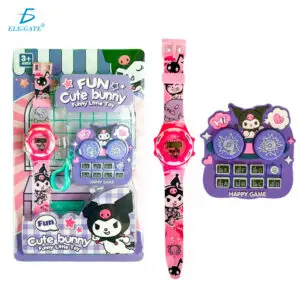 Kit Horas de Diversión Infantil con Reloj Digital y Llavero Armónico Tipo Batería