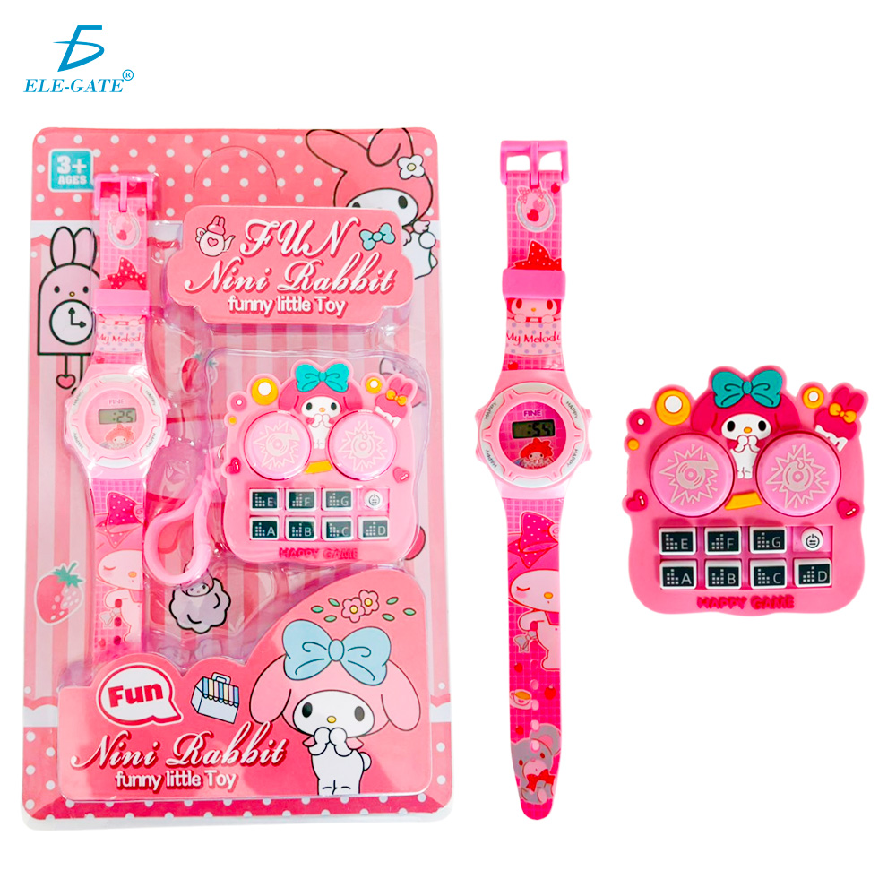 Kit Horas de Diversión Infantil con Reloj Digital y Llavero Armónico Tipo Batería - Image 9