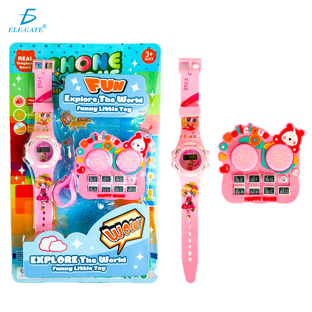 Kit Horas de Diversión Infantil con Reloj Digital y Llavero Armónico Tipo Batería - Image 5