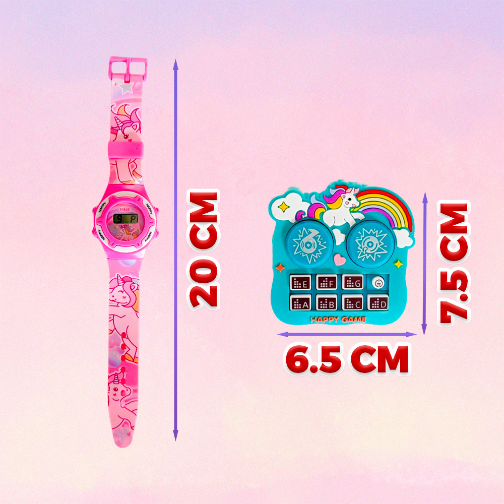 Kit Horas de Diversión Infantil con Reloj Digital y Llavero Armónico Tipo Batería - Image 12