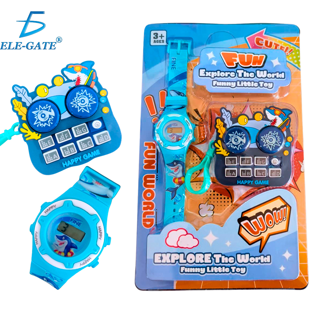 Kit Horas de Diversión Infantil con Reloj Digital y Llavero Armónico Tipo Batería - Image 6