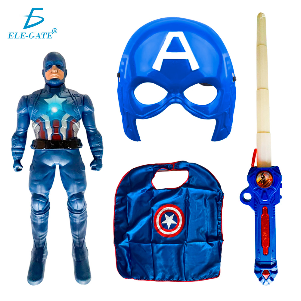 Kit Superhéroe Infantil con Máscara, Espada, Capa y Figura de Acción - Image 5