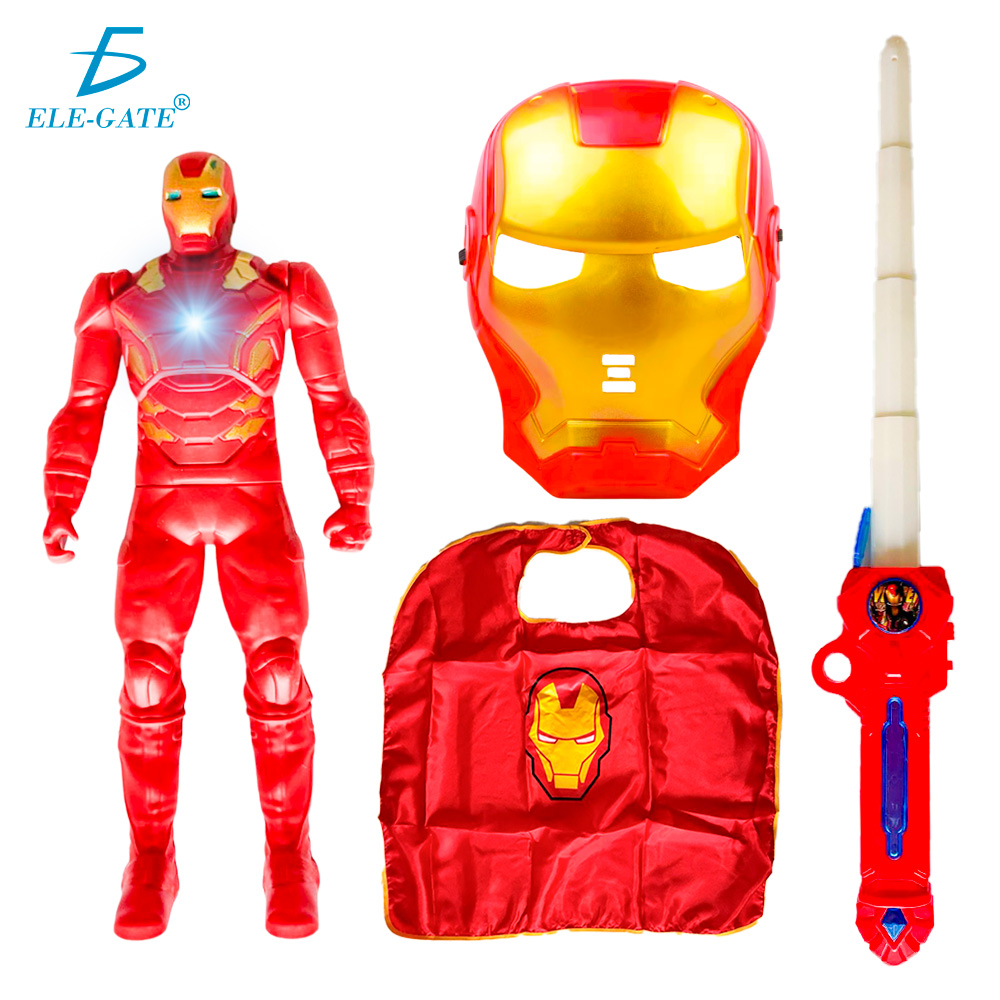 Kit Superhéroe Infantil con Máscara, Espada, Capa y Figura de Acción - Image 3
