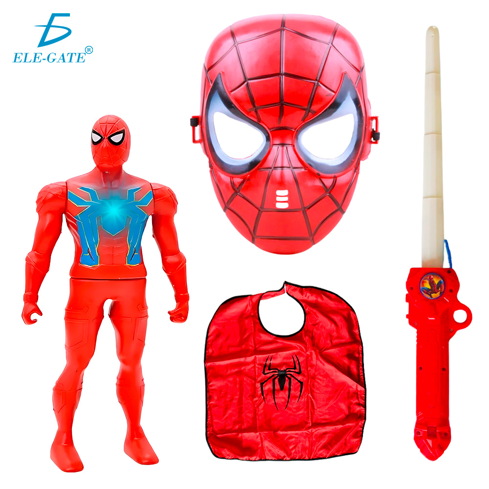 Kit Superhéroe Infantil con Máscara, Espada, Capa y Figura de Acción - Image 2