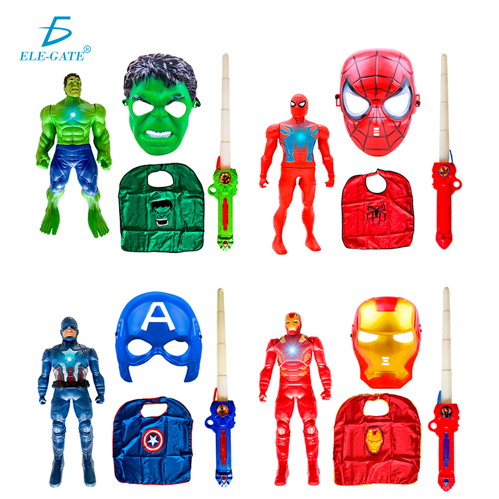 Kit Superhéroe Infantil con Máscara, Espada, Capa y Figura de Acción