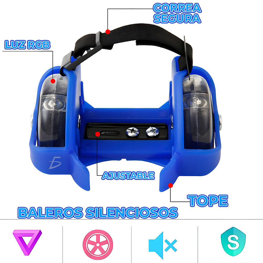 Ruedas para Tenis con Luces LED de Colores RGB - Image 2