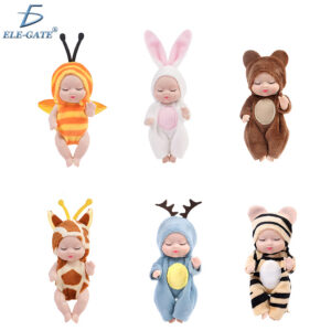 Set de 6 Mini Figura de Bebé Kawaii con Disfraz de Animal