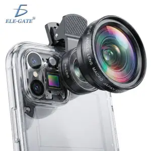 Lente Macro y Ultra Gran Angular 0.45x para Teléfono Móvil