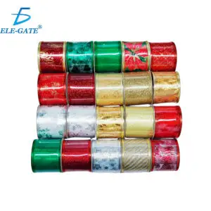 Cintas Navideñas  Diseños Variados en Rojo  Verde  Oro y Plata – 6.3 cm x 2.7 m por rollo