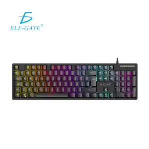 Teclado Mecánico con Cable RGB 105 Teclas Iluminación Multicolor Conexión USB