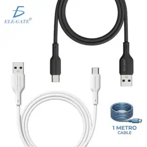 Cable USB-A a USB-C 2A de 1 Metro | Silicona Flexible y Núcleo de Cobre