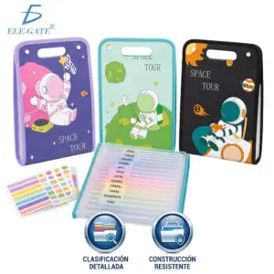 Carpeta Organizadora A4 de 12 Compartimentos Diseño de Astronauta