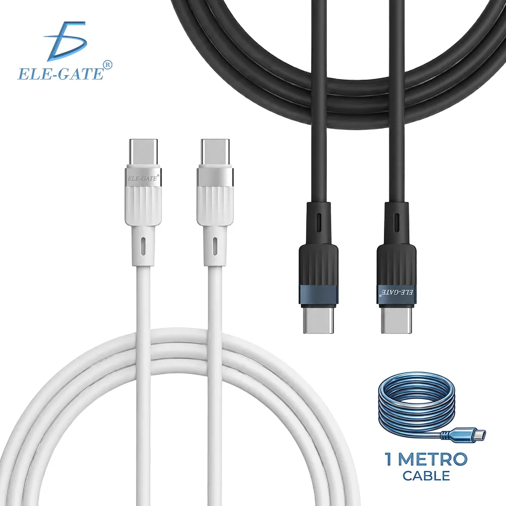 Cable USB-C a USB-C 60W de 1 Metro | Silicona Flexible
