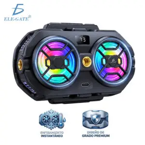 Enfriador para Celular con Doble Ventilador RGB y 3 Velocidades