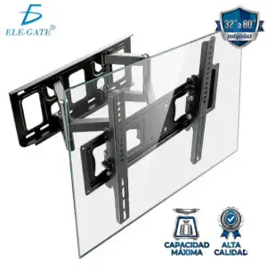 Soporte de Pared para TV 32 a 80 Pulgadas con Brazo Articulado | Soporte TV Giratorio e Inclinable 180°