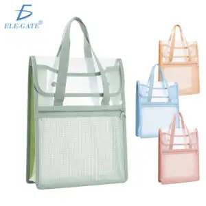 Bolsa Organizadora Transparente con Asas y Bolsillo Frontal
