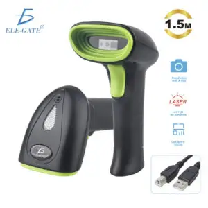 Lector de Códigos de Barras USB 1D, 2D y QR con Apuntador LED Rojo | Escáner Cableado Plug & Play