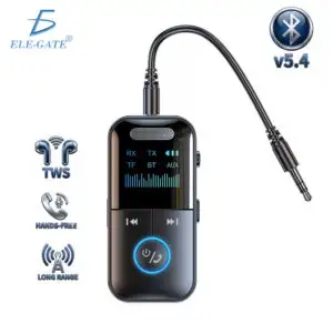 Adaptador Auxiliar Bluetooth 5.4 Jack 3.5 mm con Pantalla HD