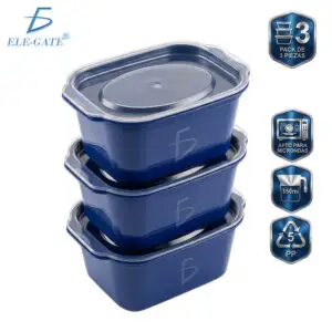 Paquete de 3 Envases Multiusos de 350 ml Aptos para Lavavajillas y Refrigerador