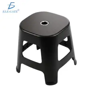 Banco Apilable de Plástico Negro de Alta Resistencia 280 kg 31x31x31 cm