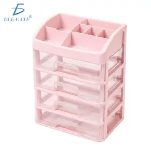 Organizador de Escritorio con 4 Cajones y Compartimentos Superiore Caja Organizadora