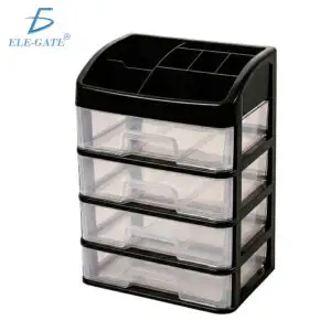 Organizador de Escritorio con 4 Cajones y Compartimentos Superiores Caja Organizadora