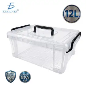 Caja Hermética 12L con Doble Sellado y Asa de Transporte | Libre de BPA | Multiusos