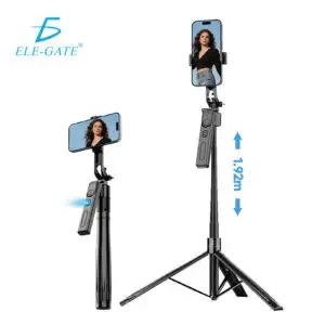 Palo Selfie Trípode Inteligente 1.92 m con Seguimiento IA Control por Gestos Bluetooth 5.4 y Rosca Universal 1/4”